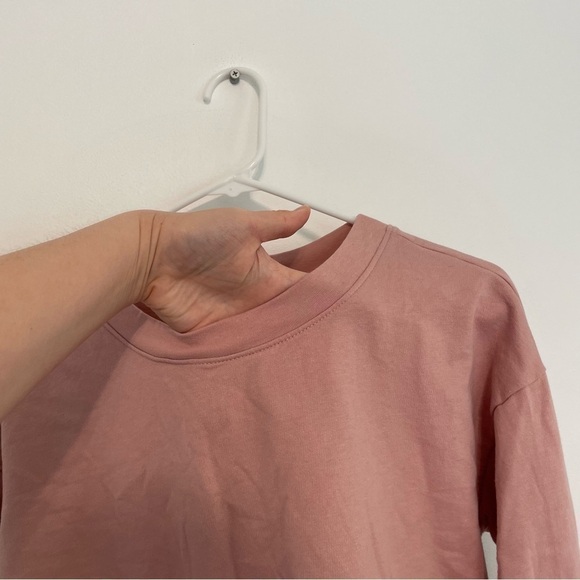 VICTORIA SPORT VICTORIA'S SECRET Blush Light Pink Spellout Crewneck Sweatshirt - Picture 4 of 12